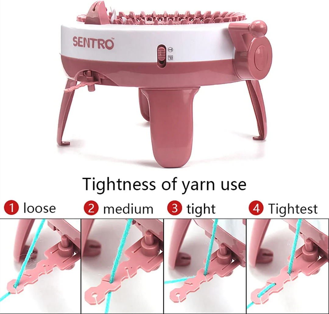 SENTRO Knitting Machine 48 Needles, Smart Knitting Crochet Machine, Double Crocheting Machine Kit,Circle Knit Loom Machine with Row Counter and Hand Crank