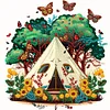 (Multi-Style)Outdoor Camping-Partial Special Shaped Diamond Painting 30*30CM