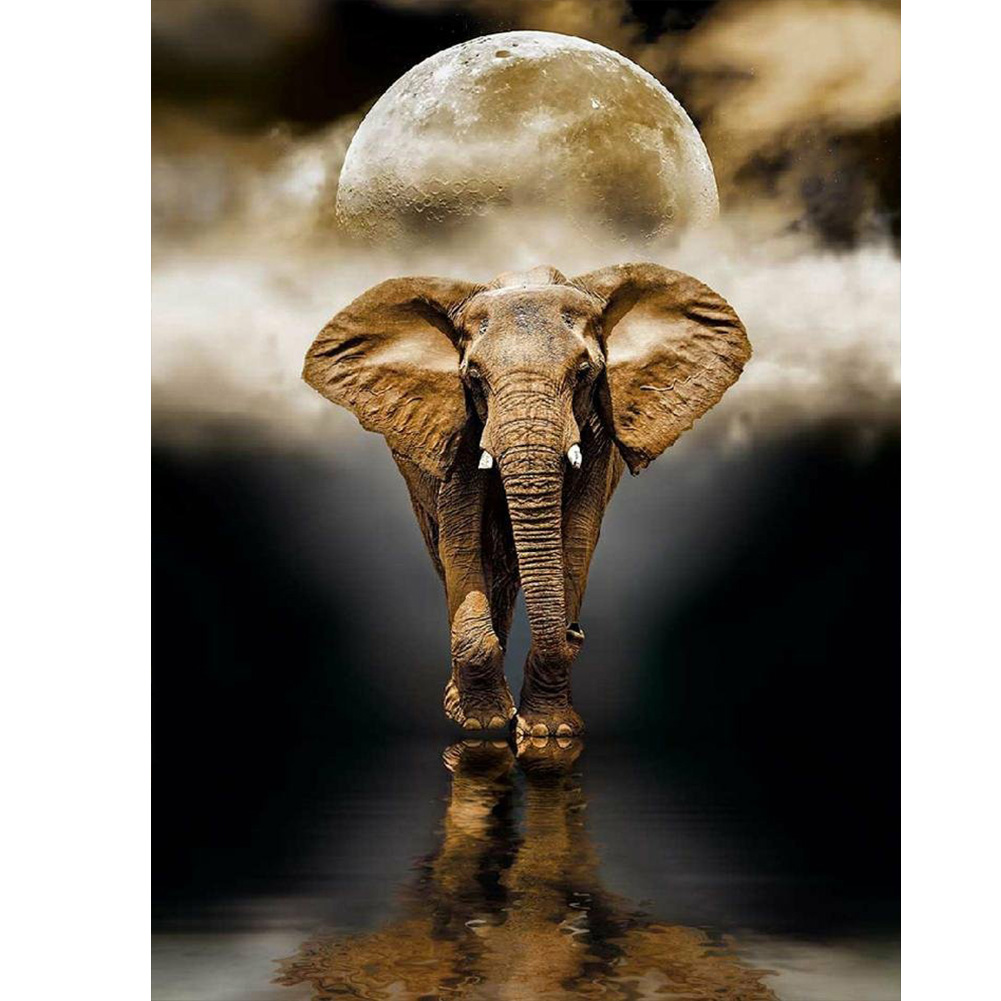 

Elephant - Round Drill Diamond Painting - 50*60CM (Big Size), 501 Original