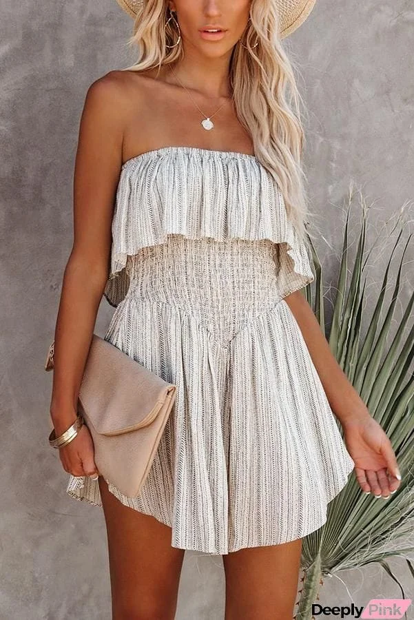 Neverending Summer Smocked Strapless Romper