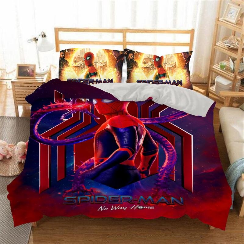 Spider-Man No Way Home Bedding Set Bed Quilt Cover Pillow Case Home Use