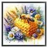 Bees And Flowers-11CT Stamped Cross Stitch 40*40cm/15.75*15.75in tapestrymarket