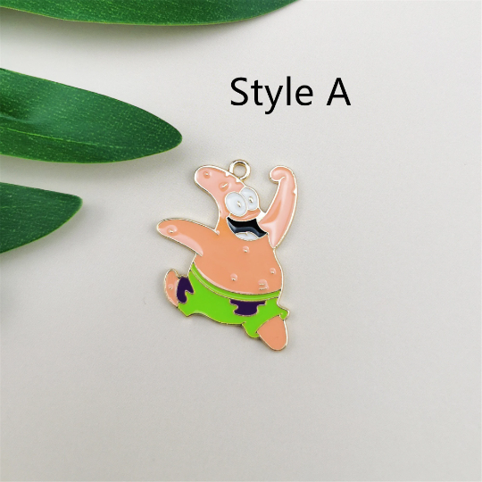 4 Style Lovely Cartoon Characters Enamel Charms Metal Star Animal Charms For Keychains Earring DIY Jewelry Making Handmade Craft