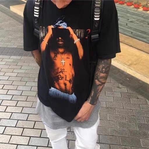 Mens Vintage round neck printed short-sleeved t-shirts