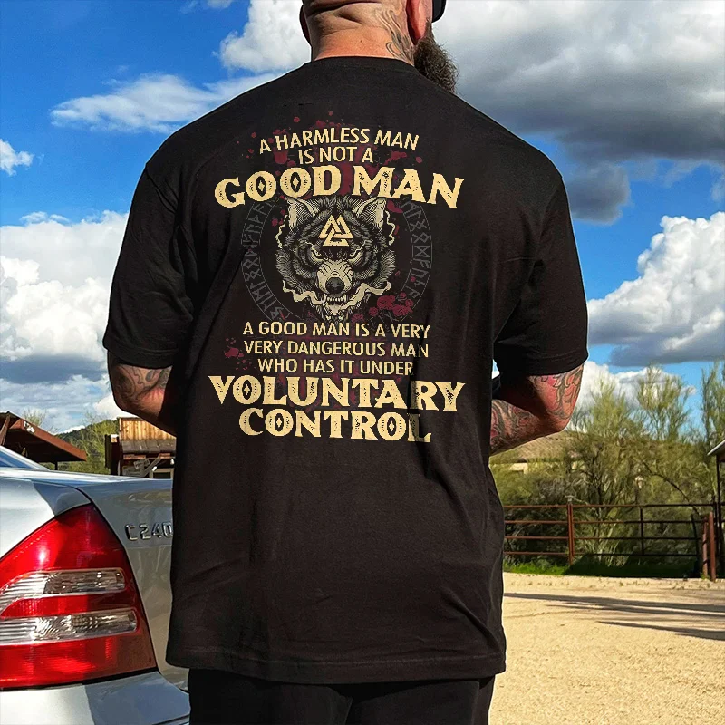 Livereid A Harmless Man Is Not A Good Man Printed Men's T-shirt - Livereid