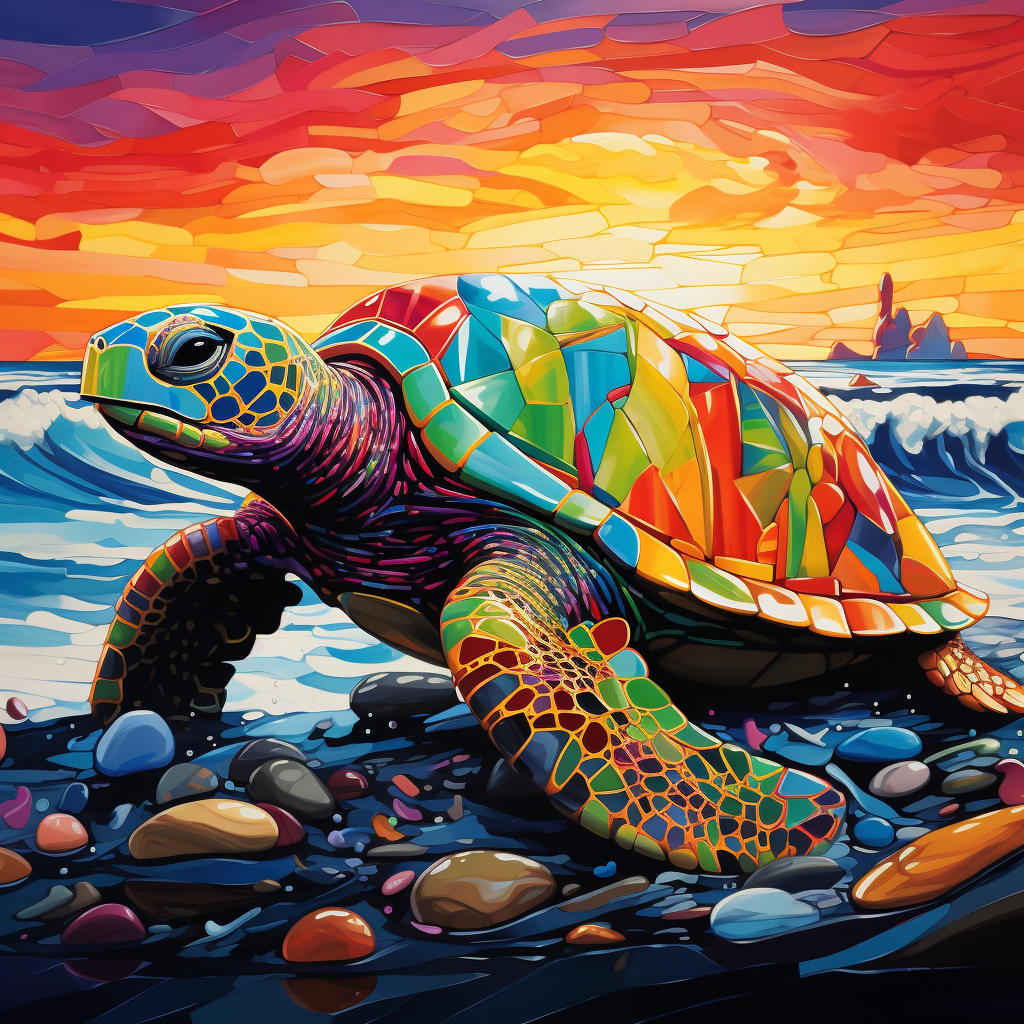 5D Diamond Painting Full Round Sea Turtle Picture of Rhinestones