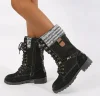 Woman Lace Up Platform Boots