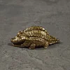 Chinese Alligator - shaped Coiled Incense Burner, Hand - Cast and Aged, Incense Art Ornament with the Meaning of Prosperous Fortune