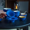 Klein Blue Ceramic Tea Set Household Afternoon Tea Warming Tea Boiling Tea Set