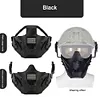 Airsoft Mask 700FPS Impact Resistance Safety Mask Detachable for Training(Black)