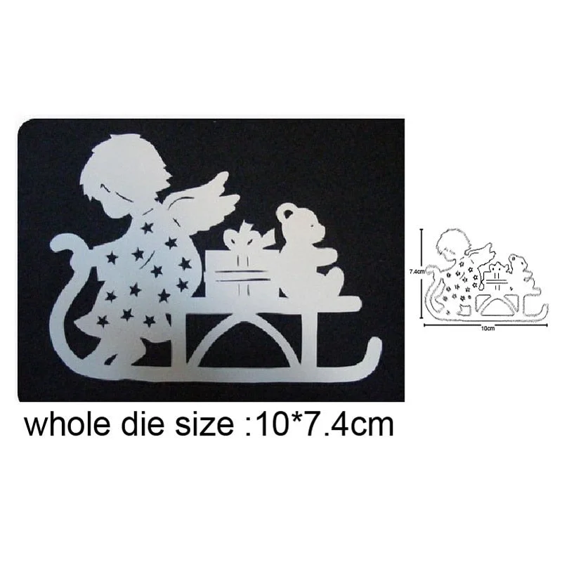 Craft Dies Metal Cutting Dies Cut Die Christmas Elves Angel Scrapbooking Dies Craft Paper Knife Mould Blade Punch Steencils Dies