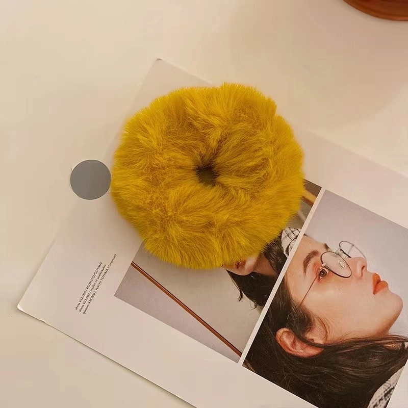 Autumn And Winter Plush Candy Color Hair Ring Women’s Soft Waxy Hair Rope Girl’s Head Rope Hair Strap Sweet Hair Accessories