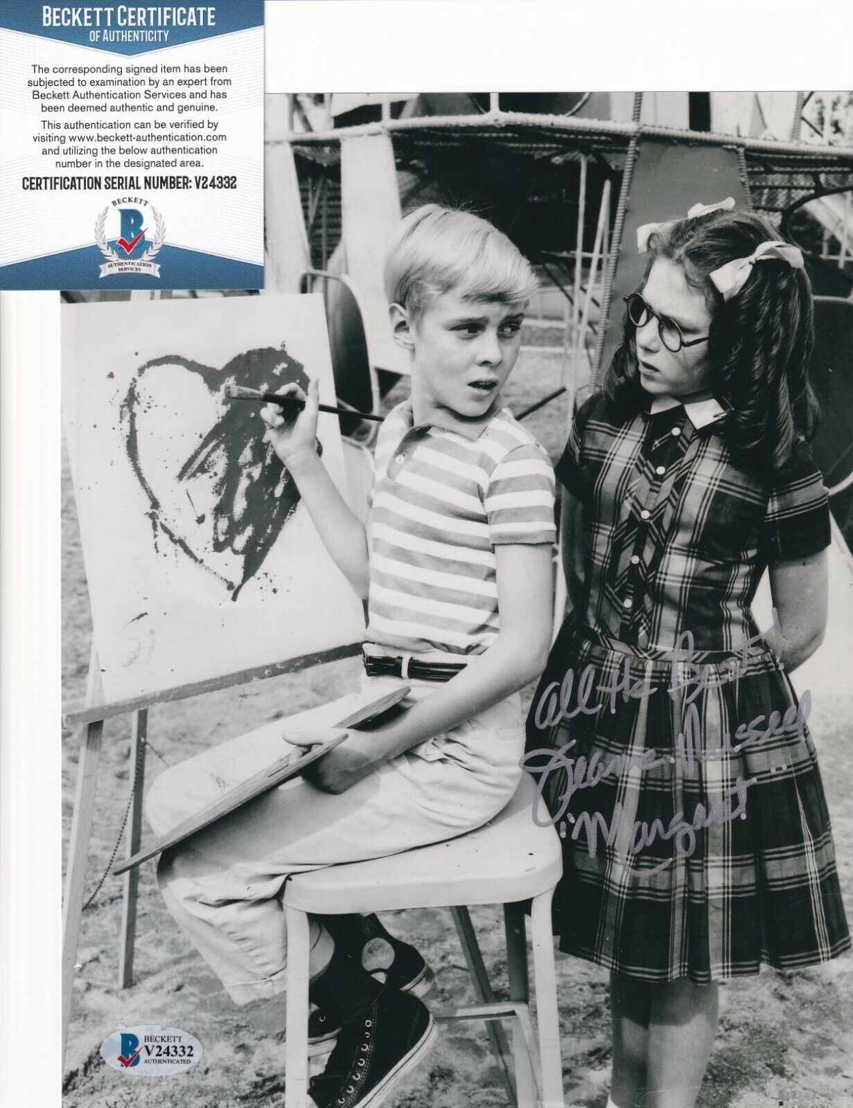 JEANNIE RUSSELL signed (DENNIS THE MENACE) 8X10 Photo Poster painting BECKETT BAS V24332