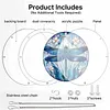 (18.5cm)DIY Acrylic Jigsaw Puzzle Window Hanging with Hanging Chain DIY Stained Glass Decoration Round Window Puzzle Decor for DIY Craft Project (Dragonfly)
