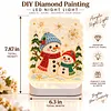 DIY Diamond Art LED Night Light &ndash; Light-Up Table Decor, Double-Sided Printed DIY Crystal Pearl Painting Decoration for Holiday & Gifts(Two snowmen)