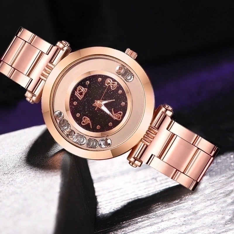 New Fashion Diamond Ladies Hand Watch Hot Selling Glitter Quartz Steel Band Watch