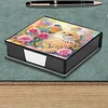 Diamond Painting PU Cats Flowers Note Box with 160 Sheets for Office Home