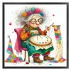 Weird Sewing Granny-11CT Stamped Cross Stitch 40*40cm/15.75*15.75in tapestrymarket