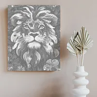 Lion with a Brave Heart - Dot Painting