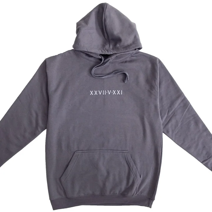 Anniversary Date Roman Numeral Embroidered Sweatshirt