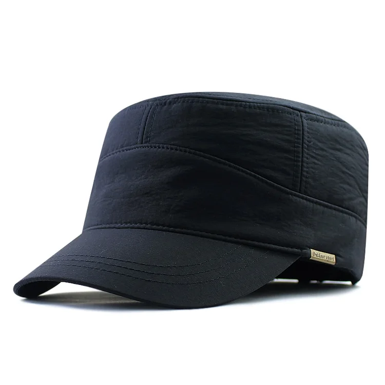 Winter Big Head Man Large Size Fleece Army Flat Cap Men Polyester Plus Size Mesh Military Hat 55-60cm 60-65cm