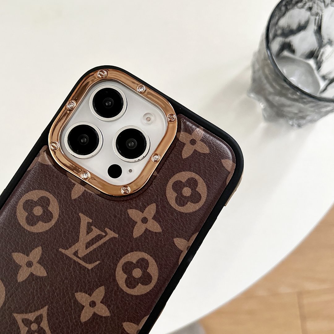Classic Louis Vuitton Monogram Canvas and Leather Drop Protection Phone Case