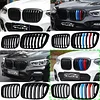 BILLDIO G01 G02 Color Grille? Front Bumper Kidney Grill Compatible with X3 X4 2018-2021 G01 G02 Double Slats
