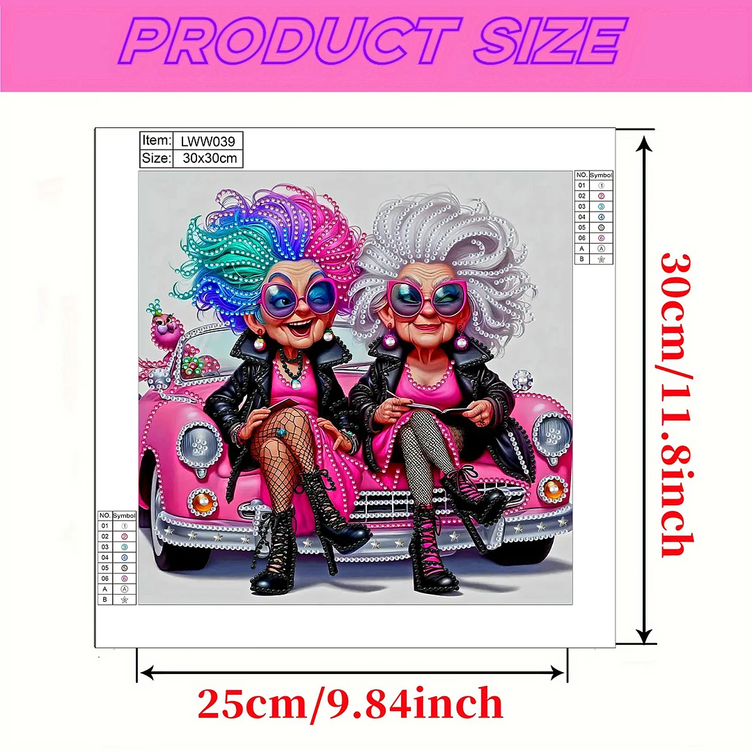 Grandma - Diamond Painting - Partial Special Shaped Drill(Canvas|30*30cm)