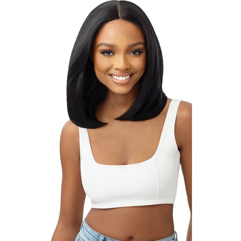 Fashion Women's Short Hair Bobo Head Split Bangs Black Brown | EGEMISS