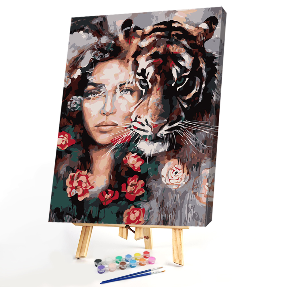 

40x50cm - Paint By Numbers Beauty Tiger, 501 Original
