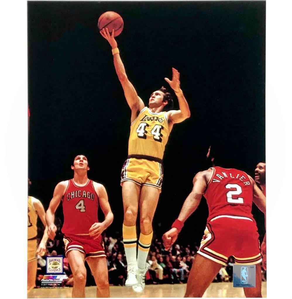 Jerry West Los Angeles Lakers NBA Hardwood Classics Photo Poster paintingFile 8x10 Photo Poster painting file