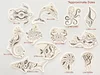 【12 PCS】Water Soluble Sea Animals Hand Embroidery Pattern,peel and stick paper for ornaments