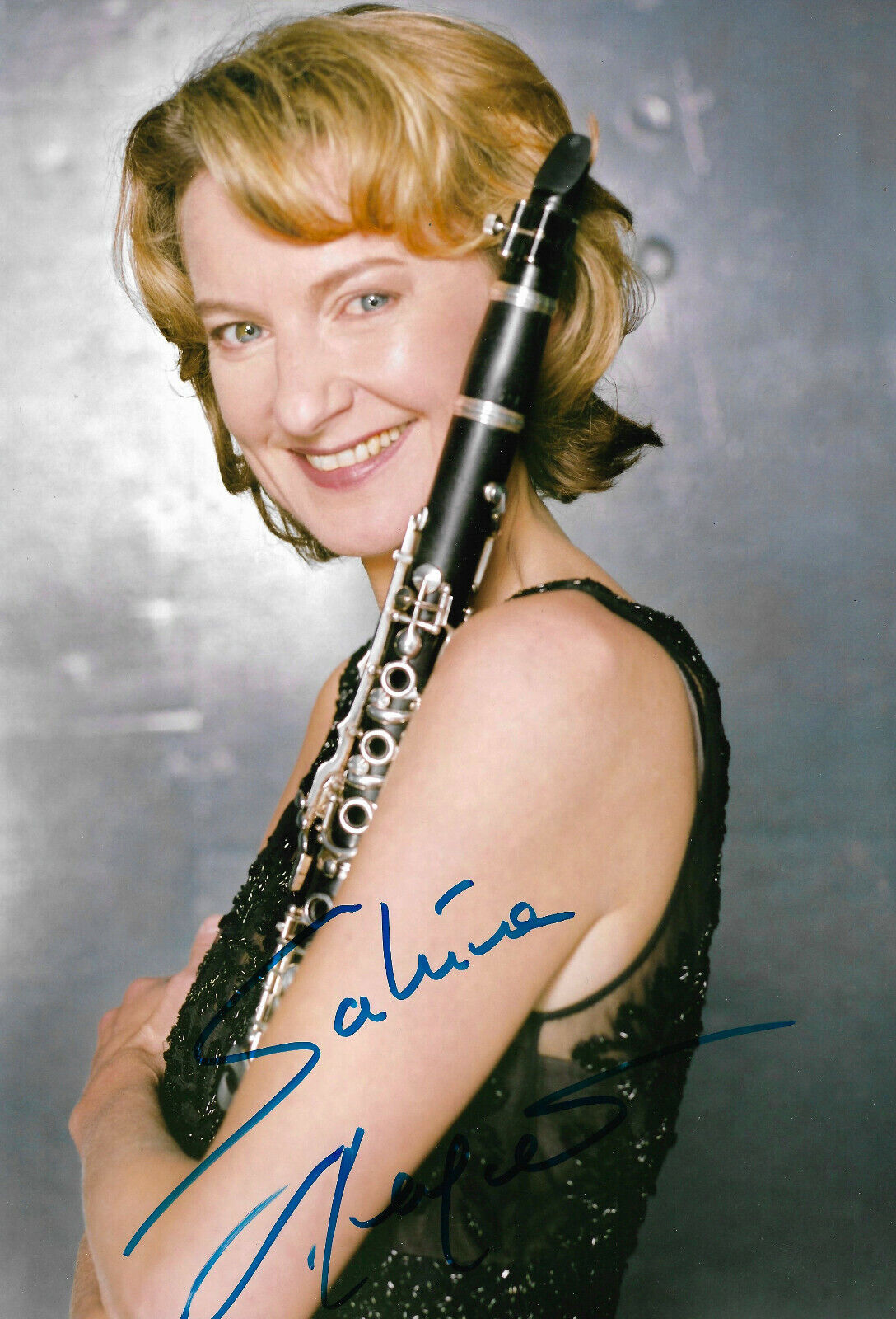 Sabine Meyer Fl?tist signed 8x12 inch Photo Poster painting autograph