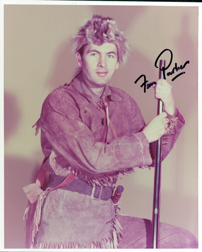 Fess Parker (Davy Crockett) signed 8x10 Photo Poster painting