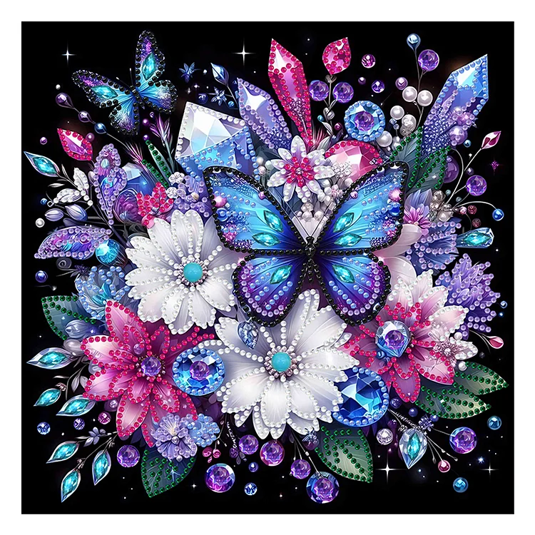 Dream Butterfly - Partial Drill - Special Diamond Painting(30*30cm)