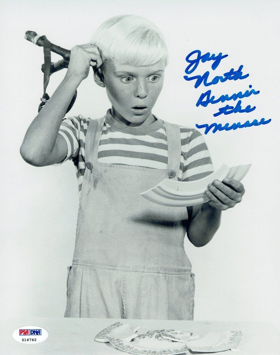 Jay North Signed Dennis the Menace Autographed 8x10 B/W Photo Poster painting PSA/DNA #Z16762