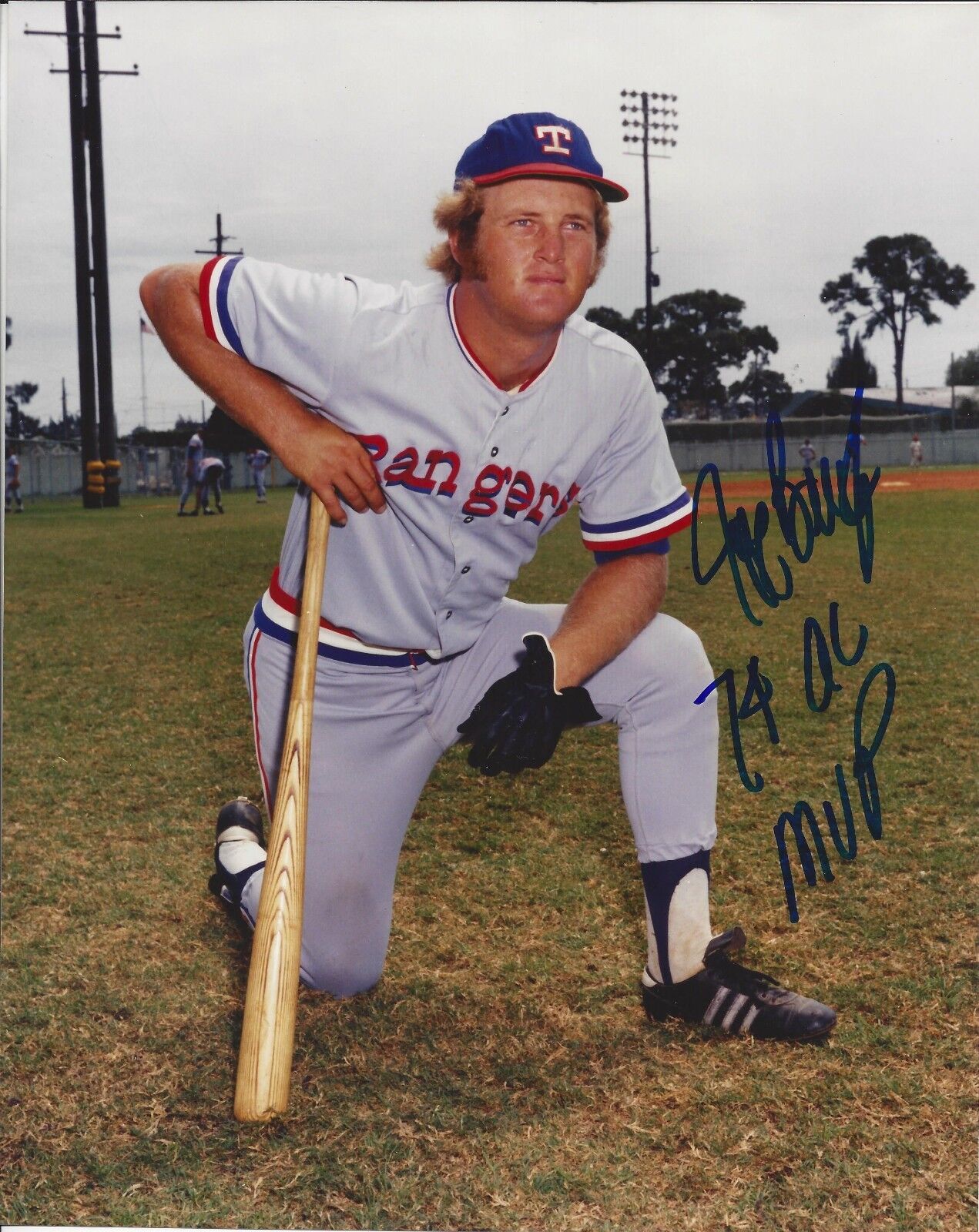 Jeff Burroughs autographed Rangers 8x10 In person #4 MVP 1974 Texas