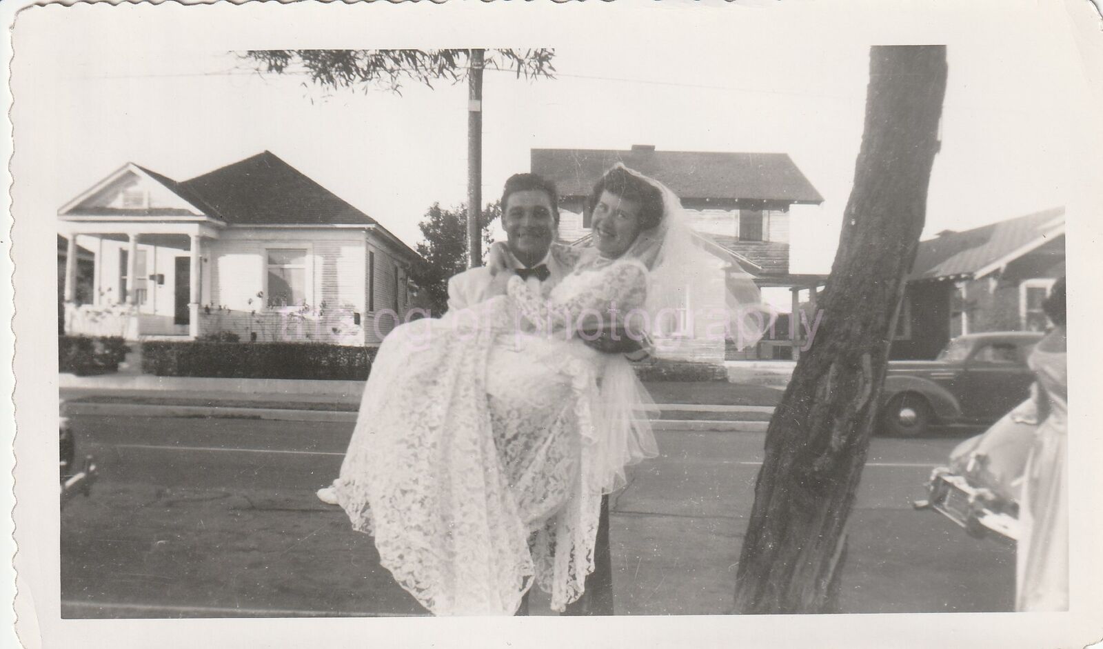 WEDDING MOMENT Vintage FOUND Photo Poster paintingGRAPH bwOriginal Snapshot 86 23