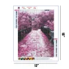 Pink Tree Foot Path  | Full Round Diamond Painting Kits