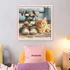 Schnauzer And Orange Cat-11CT Stamped Cross Stitch 40*40cm/15.75*15.75in tapestrymarket
