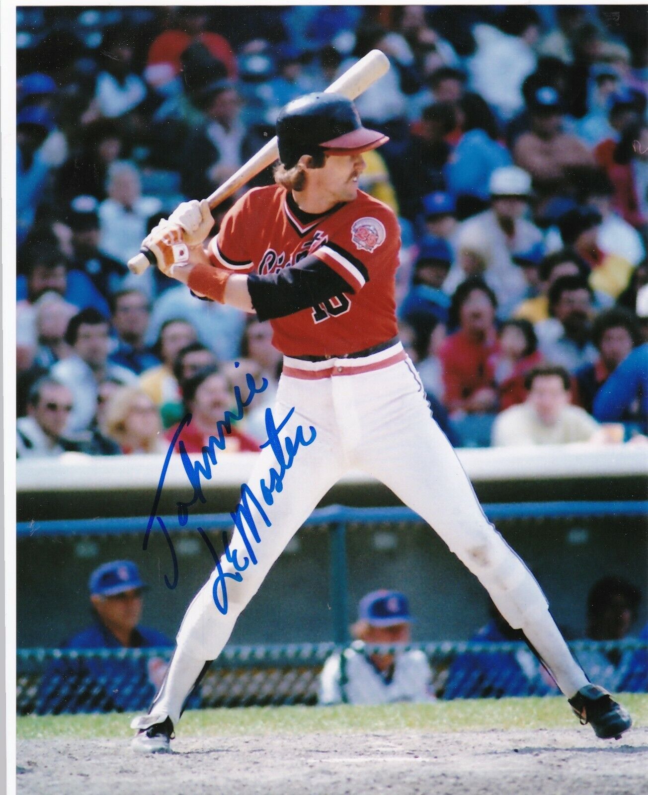 JOHNNIE LEMASTER SAN FRANCISCO GIANTS ACTION SIGNED 8x10