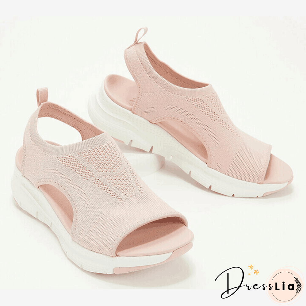 Summer Sport Sandals Washable Slingback Orthopedic Slide Women Platform Sandals Soft Wedges Shoes Casual Footwear