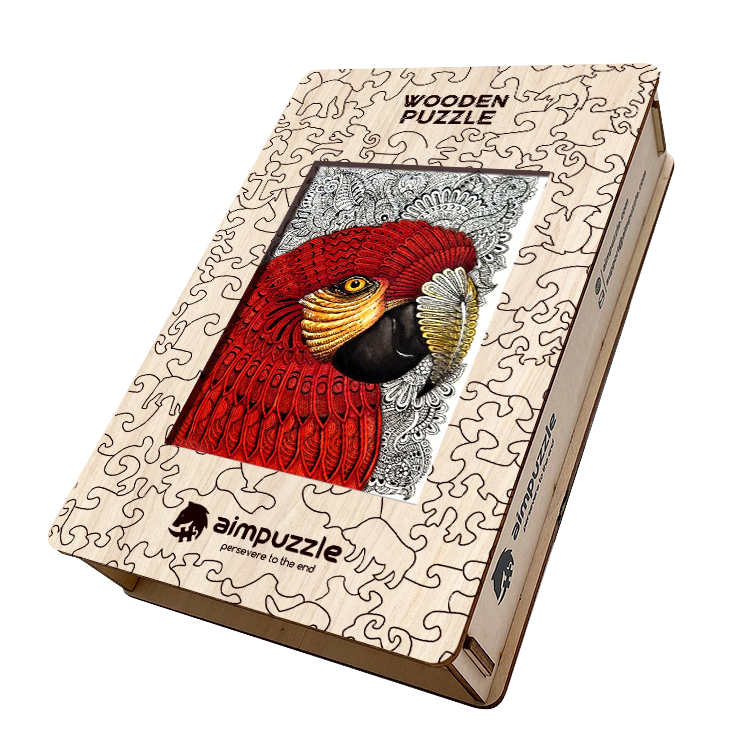 Red Parrot Wooden Jigsaw Puzzle