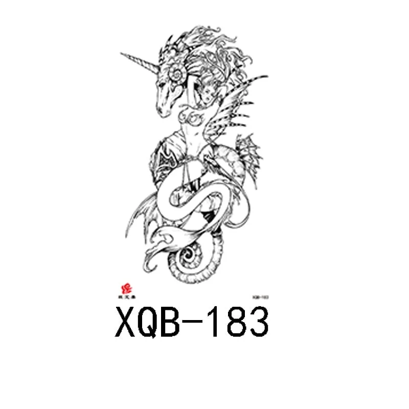 Small full arm waterproof tattoo stickers fierce wolf head animal arm lasting European and American tattoo stickers