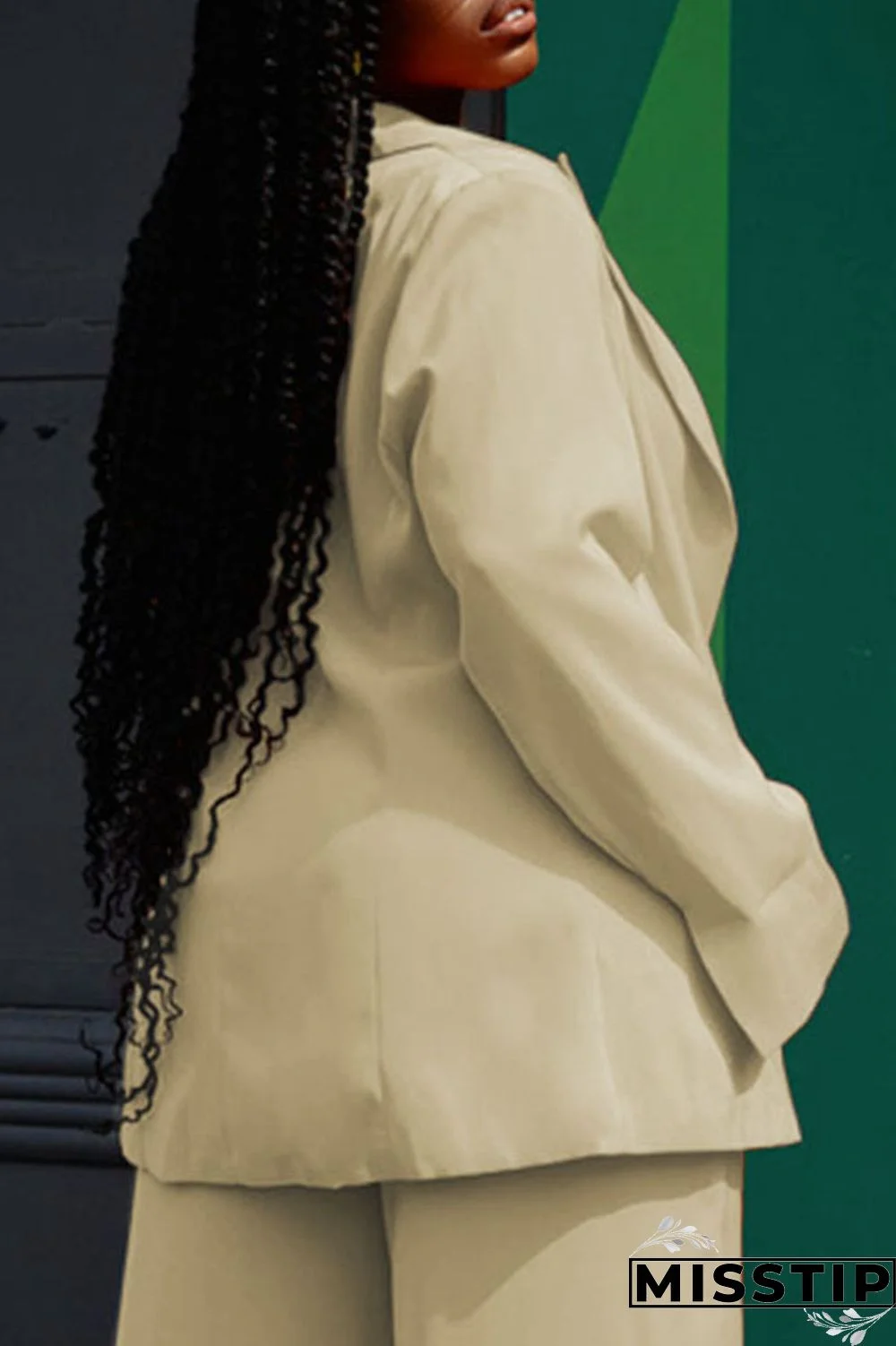 Rose Red Casual Solid Patchwork Buttons Turn-back Collar Long Sleeve Two Pieces