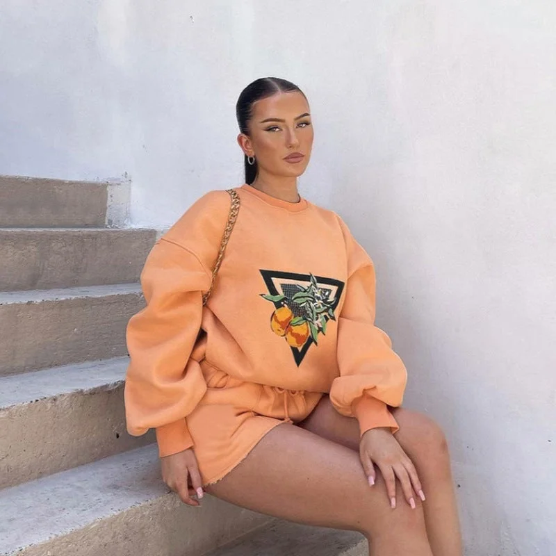 Women's Loose Fashion Casual Sports Suit Two Piece Set