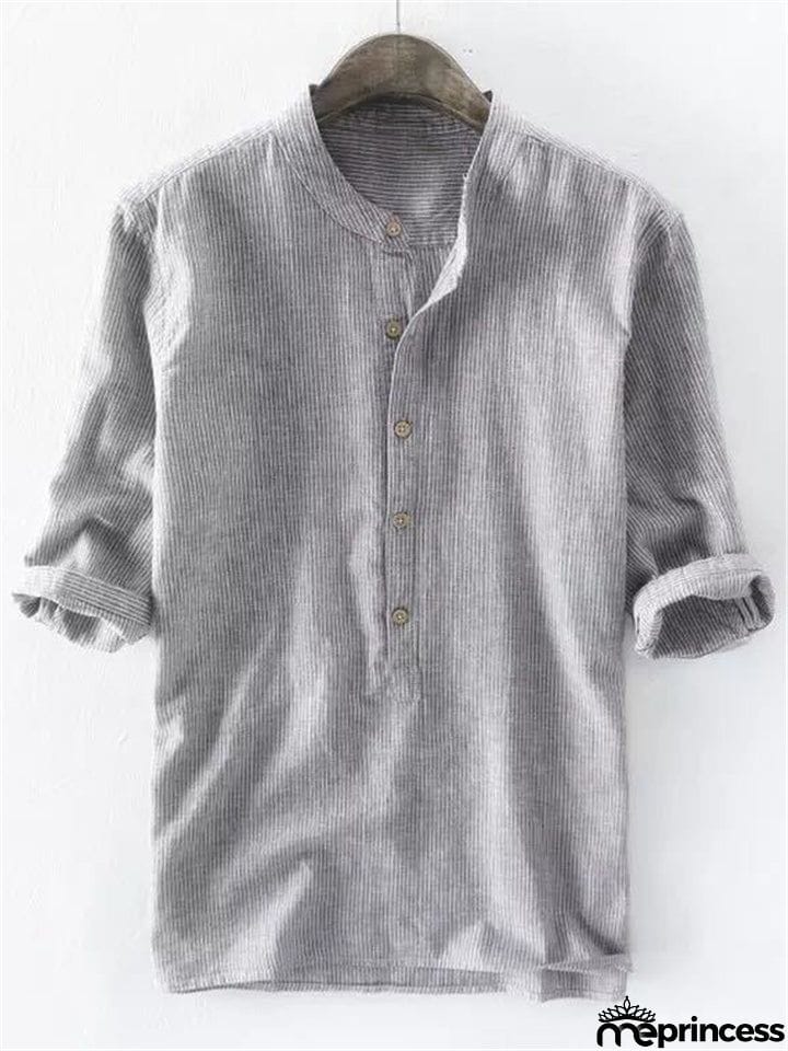 Men's Striped Button Up Shirts