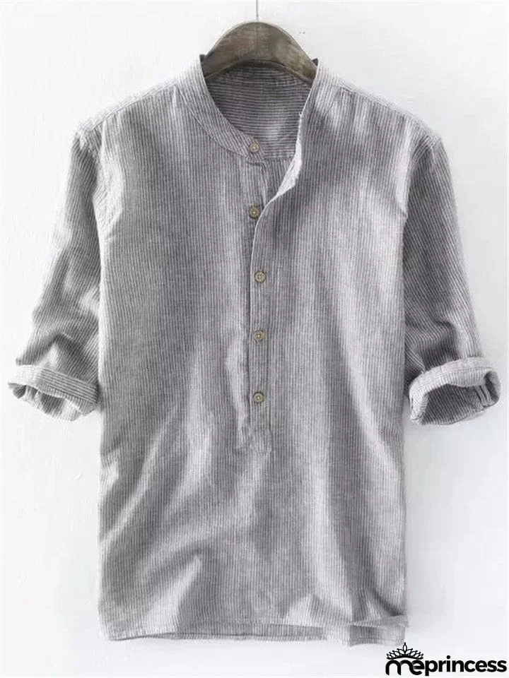 Men's Striped Button Up Shirts