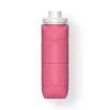 20oz Silicone Foldable Travel Water Bottles Leakproof Valve Reusable, Carton Packaging, Gym Camping Hiking Travel Sports Lightweight Durable Bottle
