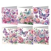 (US Local)6Pcs Love Rose DIY Diamond Painting Greeting Card 5D Drill Painting Card Kit